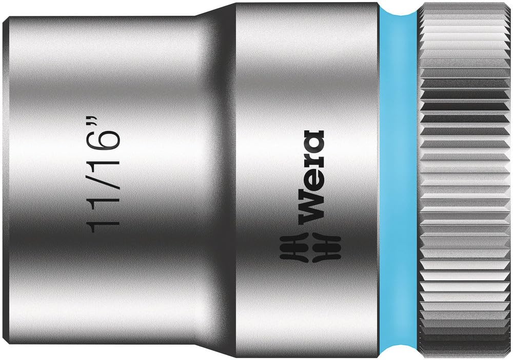 Wera 05003624001 11/16-Inch 8790 HMC Zyklop Socket with Hexagon Drive - Silver