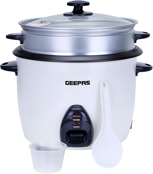 Geepas 1.5L Rice Cooker/Steamer with NonStick Cooking Pot 500W
