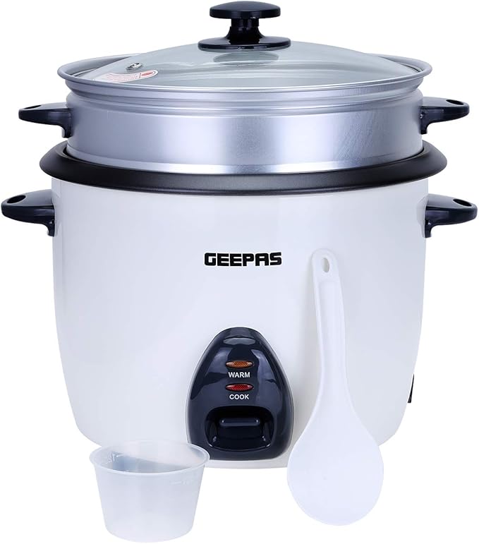 Geepas 1.5L Rice Cooker/Steamer with NonStick Cooking Pot 500W