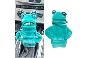 SMILFUY Mini Frog Gear Stick Car Shifter Hoodie, Gear Shift Cover Funny Gearshift Sweater, Gear Shift Knob Hoodie Protector, Cute Gadgets Car Interior Accessories and Decorations (Green Frog)