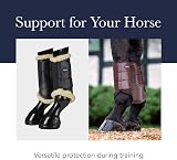 LeMieux Fleece Edge Mesh Brushing Horse Boots Black X-Large view 4
