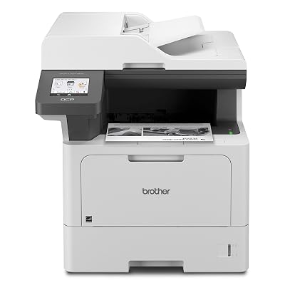 Brother DCP-L5510DN Business Monochrome Laser All-in-One Printer with Duplex Printing and Networking, Works with Alexa