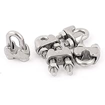 Tendeur Inox 10 Pièces Duplex Clips M5 Câble Métallique Clips Inoxydable 304 Pinces Duplex Pour Greement De Cable Metallique De 5 Mm 86798650 Serre Cable Etrier