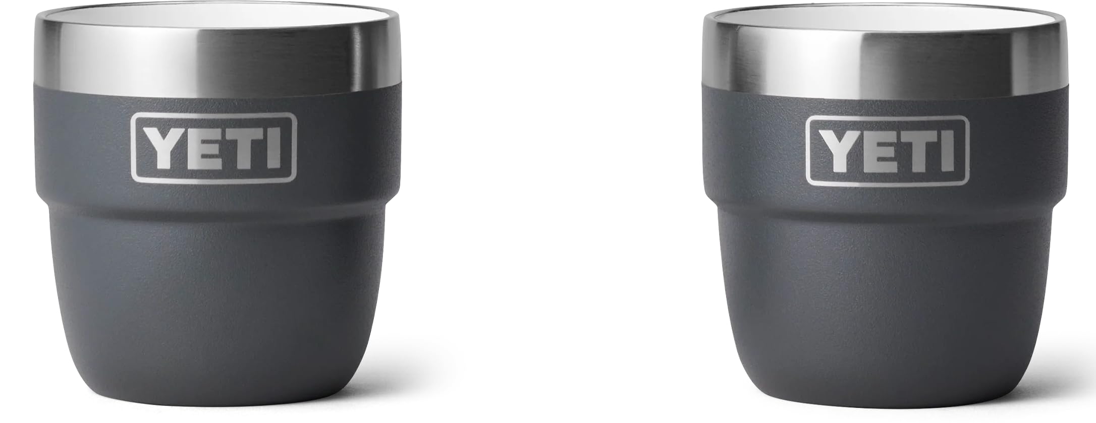 YETI Rambler Espresso Cup, Vacuum Insulated Stainless Steel Stackable Cup, Charcoal, 2 Pack 4 oz (118 ml)