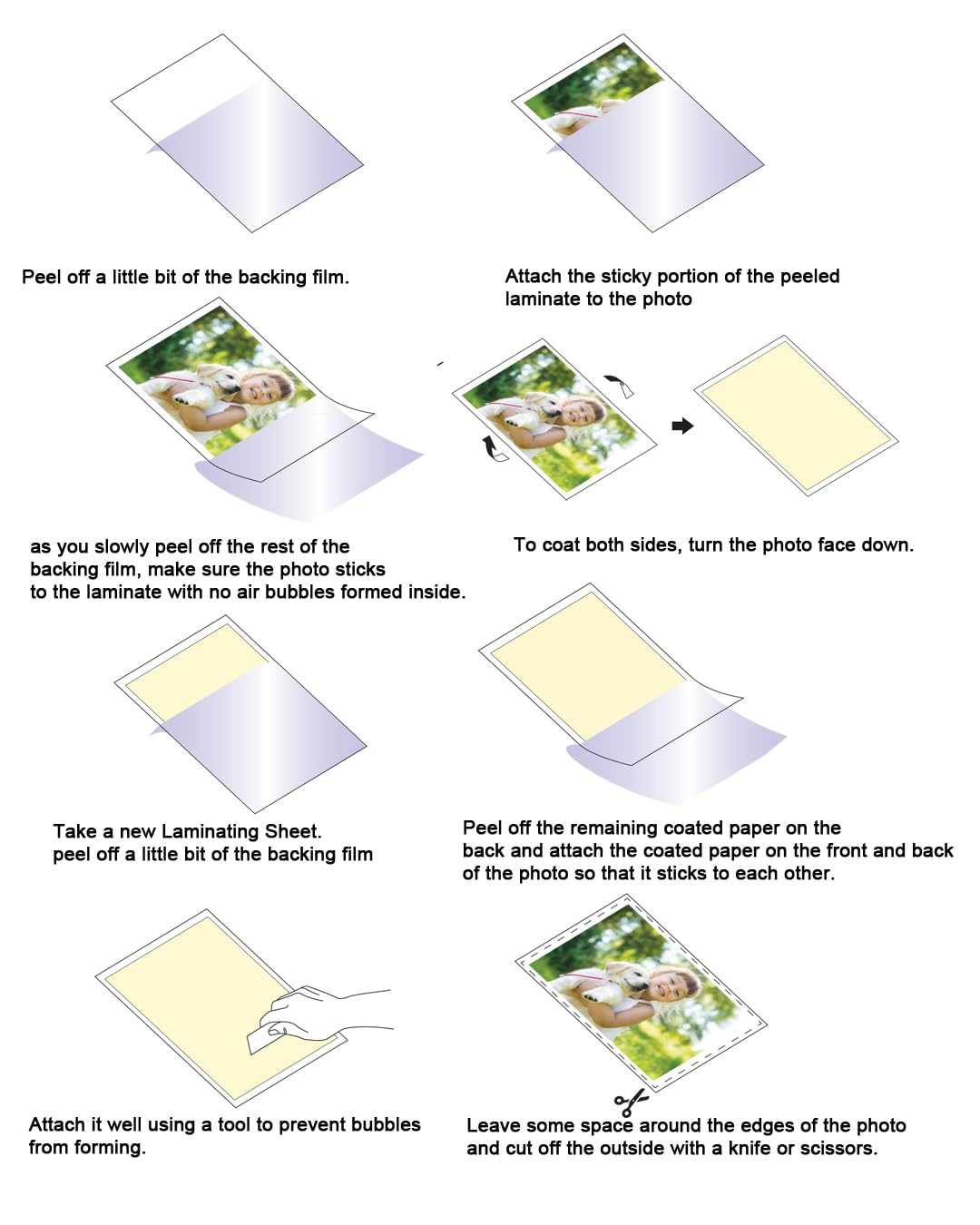Huntz Self-Adhesive Laminating Sheets 9x12 – Pack of 24, Letter Size, 4 mil Thickness, Self-Sealing, No Machine Needed