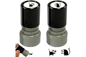 Cat Pattern Stamp Self Set,Vintage Style Mini Black Cat Decorative Stamps,2/4/8-Piece Kitten Pattern Set for Scrapbooking Jou