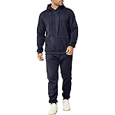 Men's Tracksuits 2 Piece Casual Long Sleeve Sweatsuits Athletic Hoodie and Sweatpants Set Jogging Suit