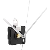 Hicarer 28 mm Long Shaft Quartz Clock Movement Repair Kit (Silver) | 20.4 mm Thread, Fits 12 - 16 mm Dial Faces, for DIY Clock Repair Handmade Clock Making