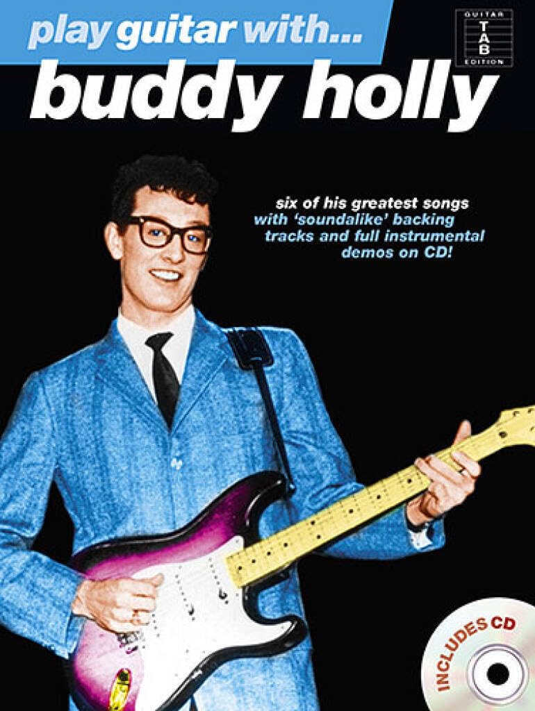 Play Guitar with Buddy Holly-Guitar Tab-Music book with Cd backing tracks