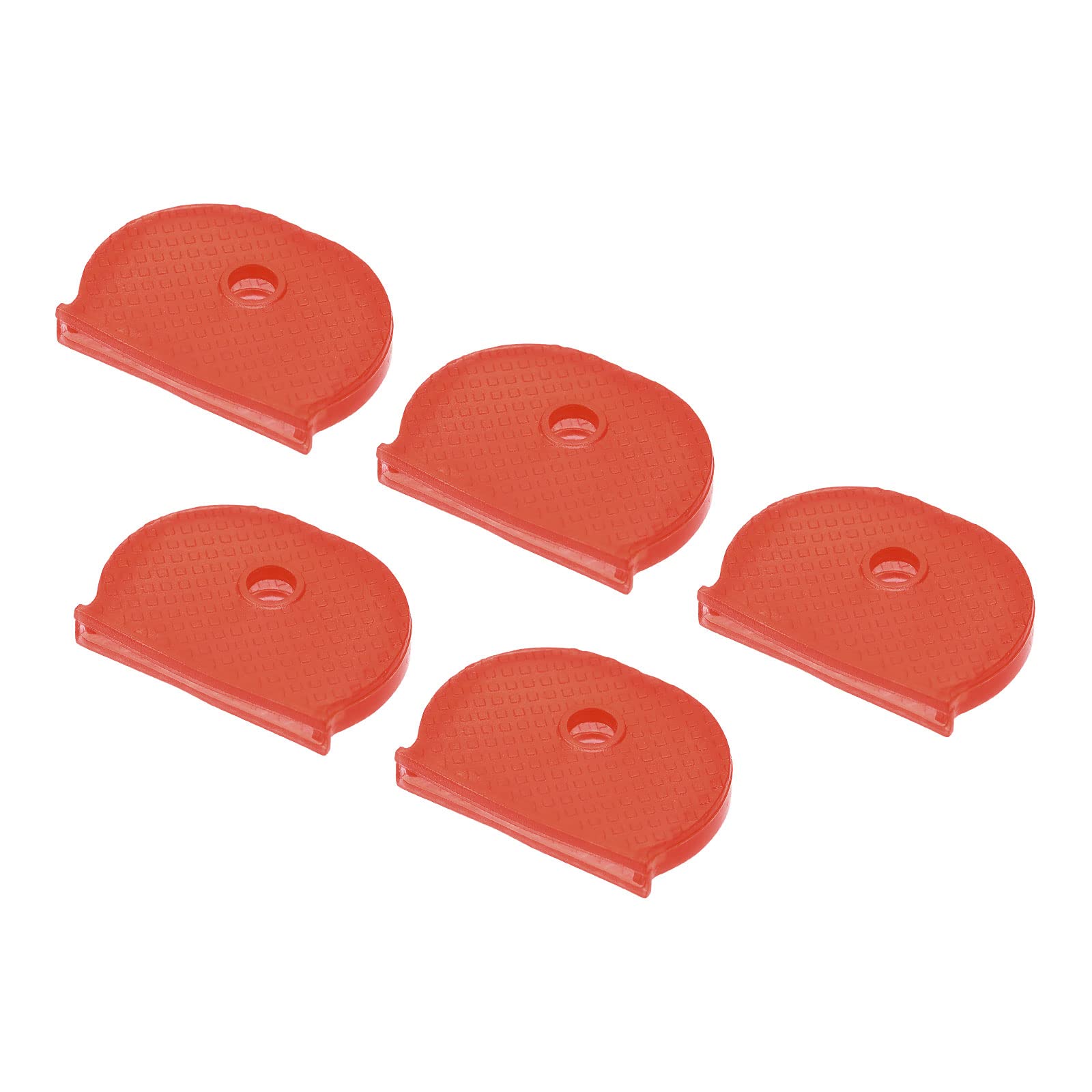 PATIKIL Key Cap Cover Tags 0.8 Inch, 20Pcs Keys Identifier Label ID Silicone Sleeve for House Apartment Organization Red