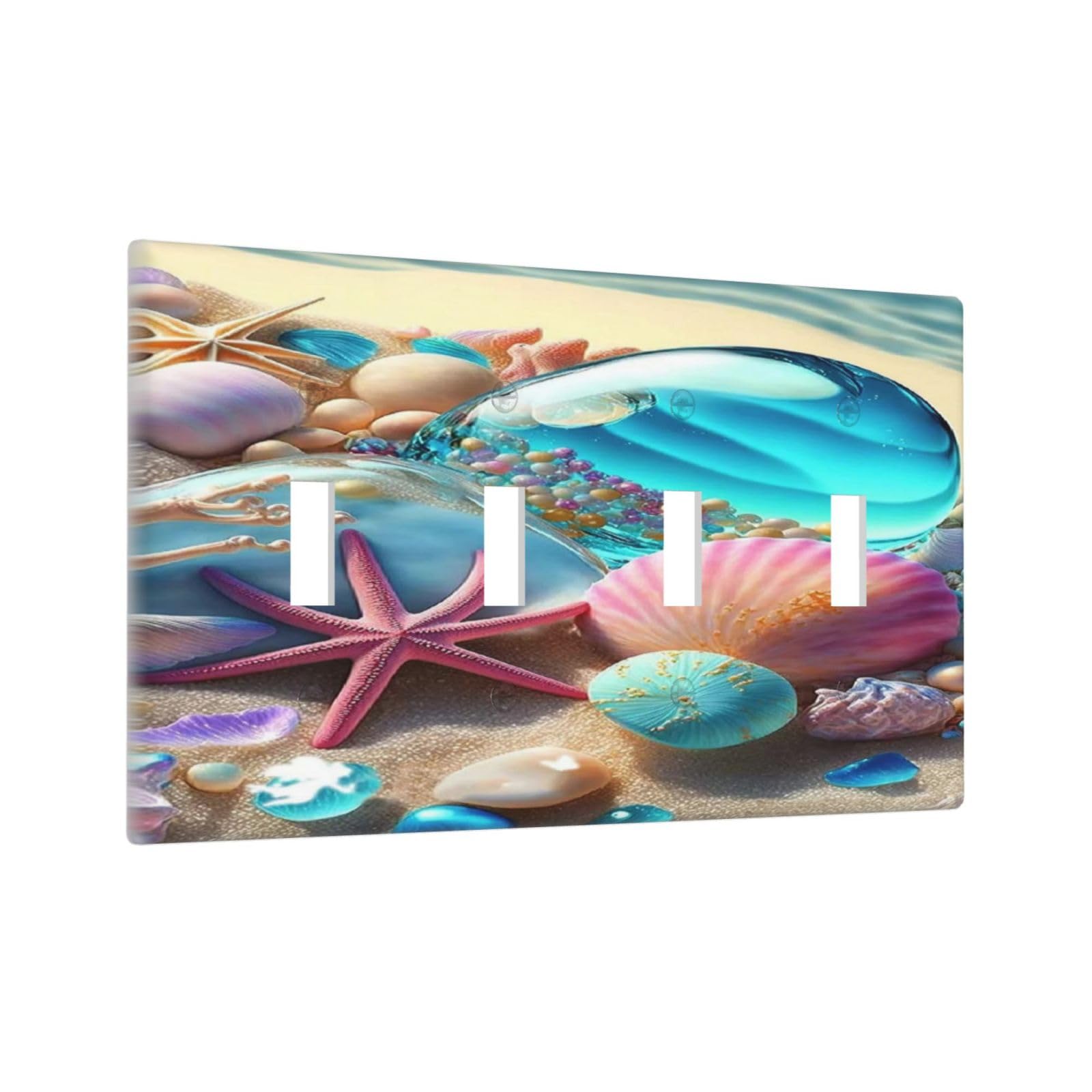 Beach Starfish Seashell Nautical Custom Quad Toggle