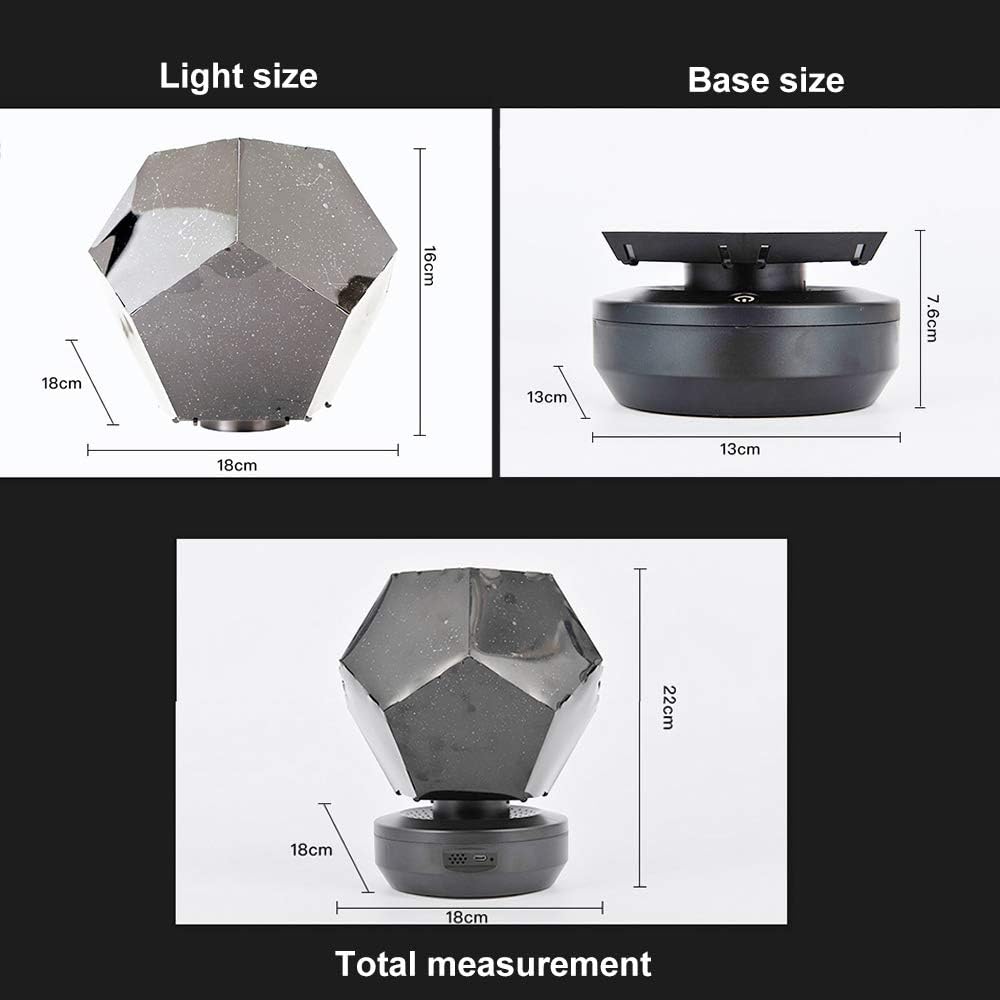 Lixada Luz de Nocturna LED Lámpara de Proyector Estrellas Galaxia ...