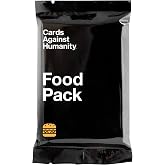 Food Pack for Cards Against Humanity &bull; Mini Card Game Expansion Pack | 30 extra game cards about brekky gruffles and syrupy friend chortles. Ages 17+. Goodbye food, on your journey now.