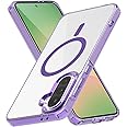 Lunivop for Samsung Galaxy A36 Case/Galaxy A56 Case Hard [Compatible with Magsafe Wireless Charging] Yellowing Resistant Magnetic Cover Clear para 6.7 inch 2024 Rugged Best Phone Cases Purple