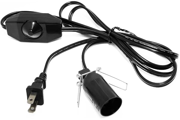 Salt Lamp Cord with Dimmer Control, Betus [Original Replacement] Power Cord with Dim Switch & Clip for All Himalayan Crystal