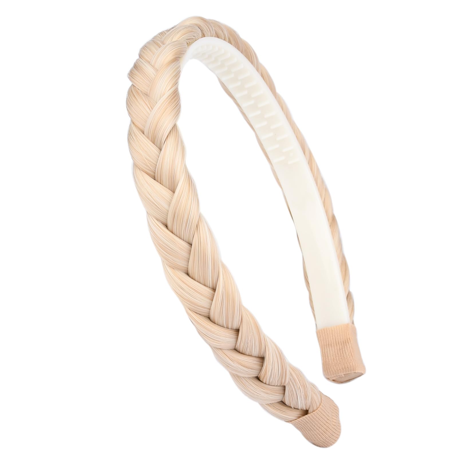 Gledola Braided Headband With Teeth Braids Hairband With Tooth Synthetic Hair Band Plaited Hairband For Women (Light Honey Blonde) — image 1