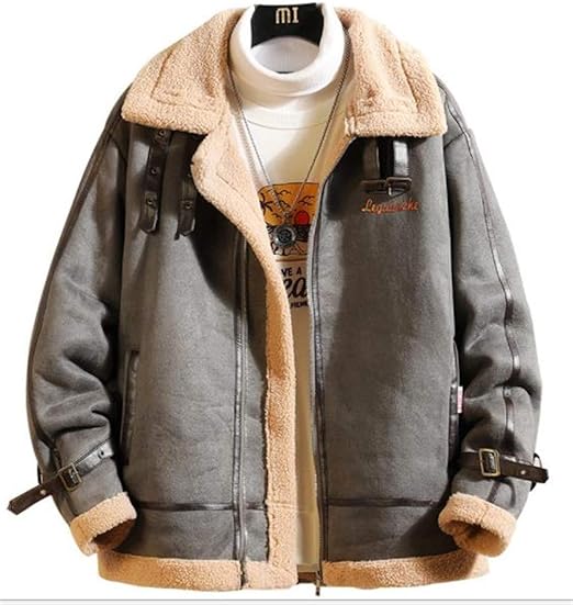 Amazon フ二ンー ライダースジャケット メンズ ムートンコート ジャケット秋冬 ブルゾン 防寒 防風 アウター 長袖 カジュアル トレンチ コート コート ジャケット 通販