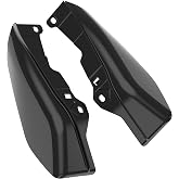 Mats-Csrewy Color - Matched Mid Frame Air Deflectors Heat Shield, Perfectly Fit for Harley Touring Models 2009-2026 Vivid Black