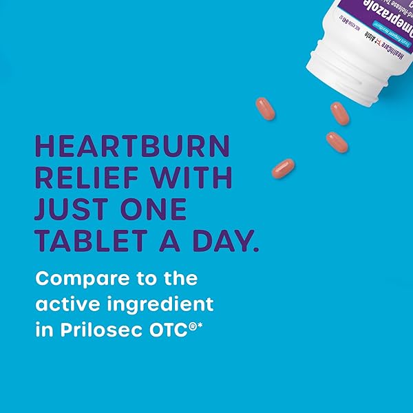 HEALTHCAREAISLE OMEPRAZOLE 20 MG – 42 DELAYED-RELEASE TABLETS – ACID REDUCER, TREATS FREQUENT HEARTBURN