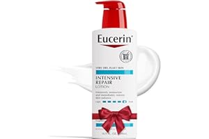 Eucerin Intensive Repair Body Lotion for Dry Skin with Alpha Hydroxy, Moisturizes, Exfoliates and Conditions, Fragrance Free and Paraben Free, Holiday Gifts for Self Care, 16.9 Fl Oz Bottle