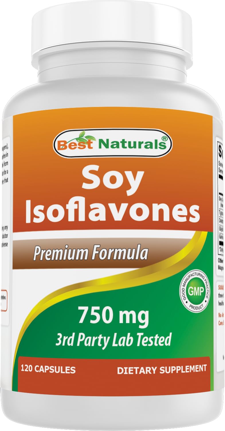 Best Naturals Soy Isoflavones 750 Mg 120 Capsules (120 Count (Pack of 1))