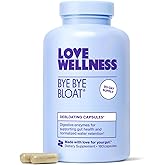 Love Wellness Bye Bye Bloat, Digestive Enzymes | Bloating Relief for Women | Help Reduce Gas Relief & Water Retention | Supports Digestive Health with Fenugreek & Dandelion | 180 Count