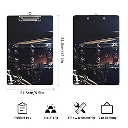 TecEr Acrylic Clipboard, Snare-Drum-Percussion
