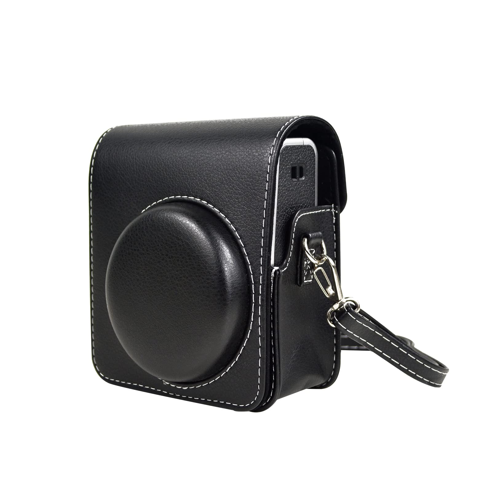 Rieibi Mini 40 Case, PU Leather Protective Case for Fujifilm Instax Mini 40 Instant Camera with Removable Shoulder Strap, Black