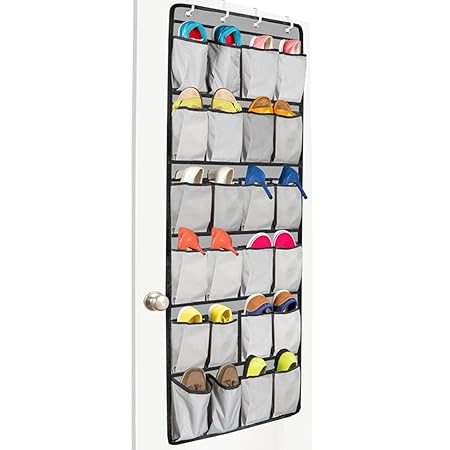 Missofsweet Oxford 24 Pockets Hanging Shoe Storage Bags Cabinet