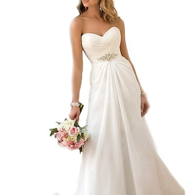 cheap lace wedding dress with sleeves Boho Lace Deep V-Neck Bell Sleeves A-Line Wedding Dress main image 0