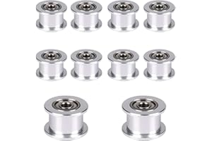 GBA-SZC GT2 Idler Pulley 16 Toothless Bore 3mm for 3D Printer 6mm Width GT2 Timing Belt. (10pcs)