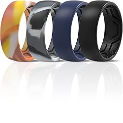 ThunderFit Silicone Rings for Men - Breathable