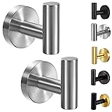 Kruodop Towel Hooks for Bathroom,2 Packs Wall Mount