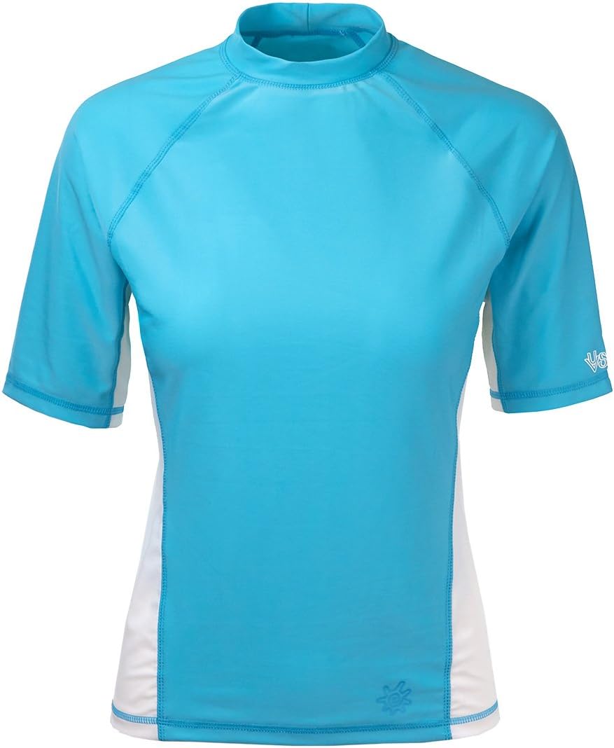 UV SKINZ UPF 50+ Womens Short Sleeve Active Sun & Swim Shirt-