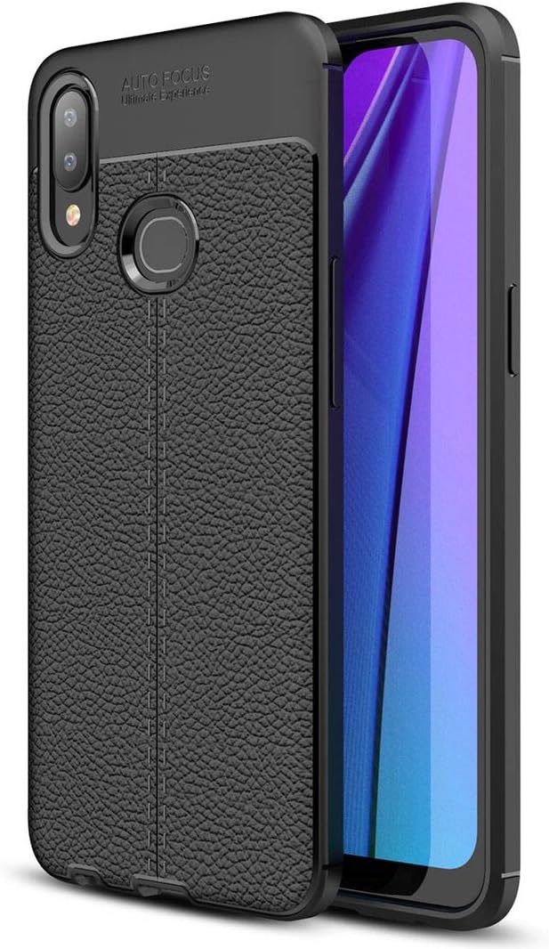 WindCase Galaxy A10s Case, Litchi Skin Anti-slip Resilient TPU Armor Ultimate Protection Case Cover for Samsung Galaxy A10s Black