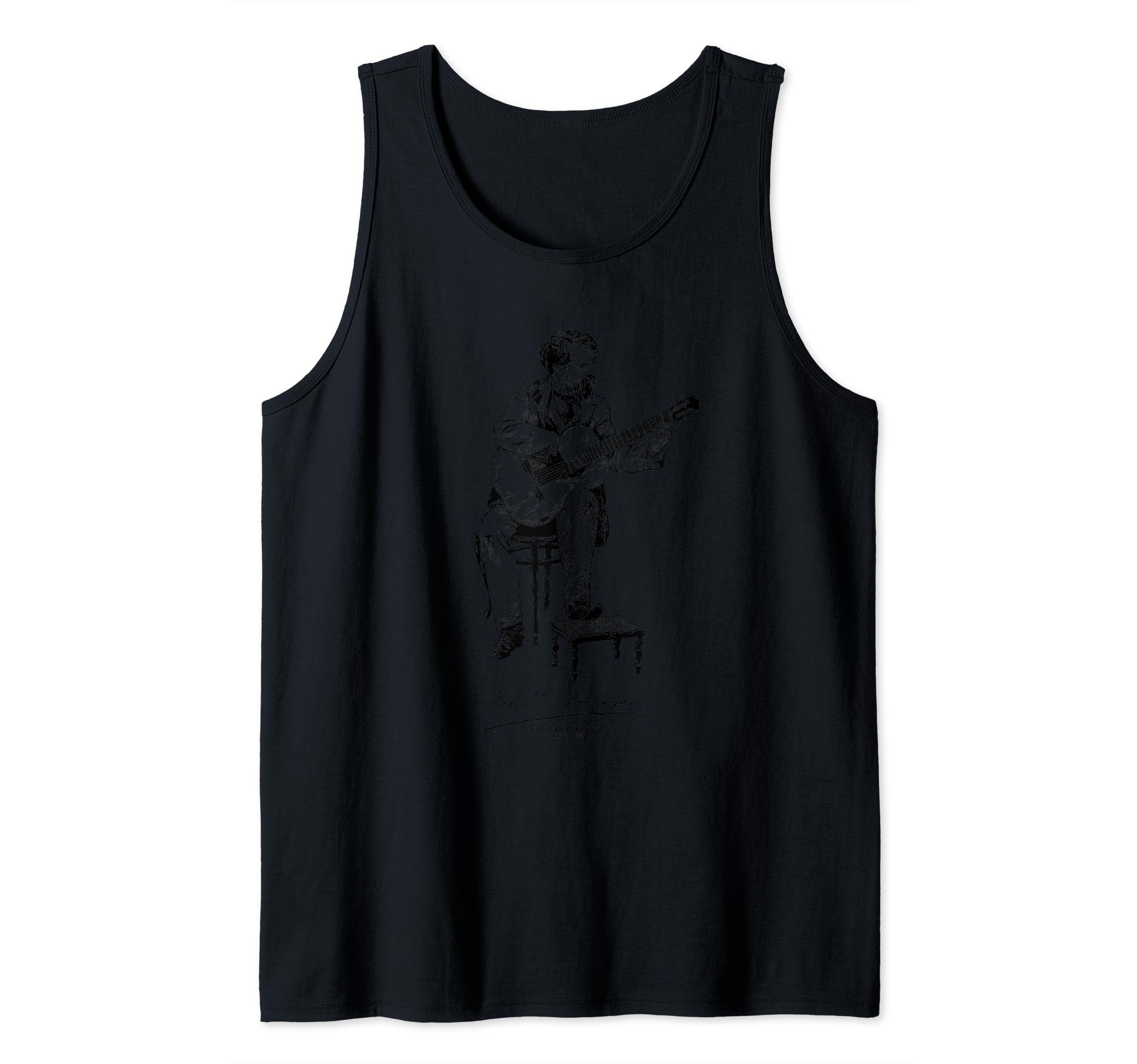 Francisco Tárrega-Guitar Francisco Tarega - Spanish - Classical Guitar - Music Tank Top
