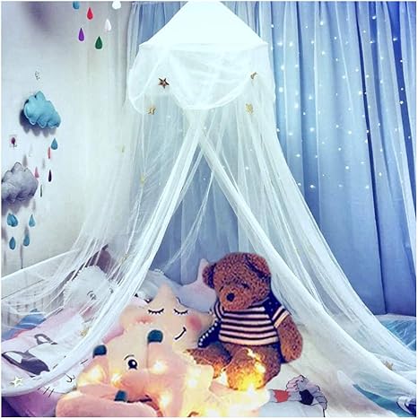 Hidecor Mosquito Net Bed Canopy Netting Curtains Princess Stars