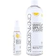 Cinema Secrets Original Makeup Brush Cleaner Solution & Spray Combo - Professional Cleanser for Makeup Brushes - Quick-Drying & Rinse-Free - Removes Built-Up Make Up - Lemon (16 fl oz & 2 fl oz)