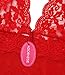 ADORNEVE Women Sexy Halter Backless Babydoll Lace Lingerie Set Mesh Sleepwear