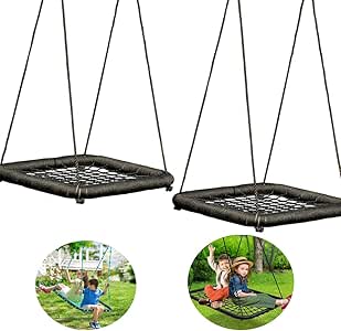 2 Pcs Aire Libre Columpio para Niños Pájaro Nido De Araña Columpio