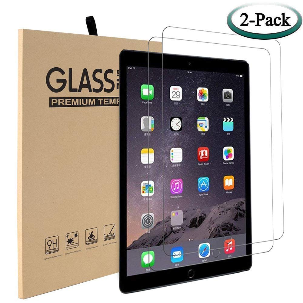 CSL-TECH 2-Pack Screen Protector for iPad 9th 8th 7th Generation 10.2 Inch Tempered Glass Bubble-Free Anti-Scratch Compatible with iPad 2021, 2020, 2019