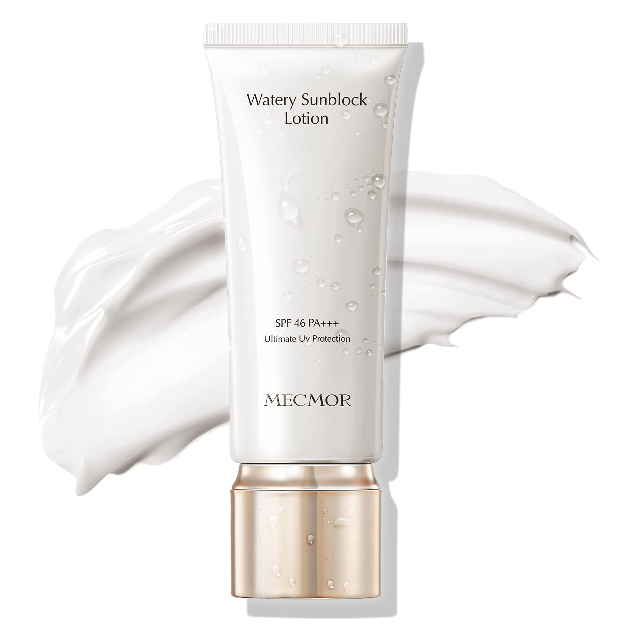 MECMOR Sensitive Skin Sunscreen SPF 46 PA+++ Non-greasy Alcohol Free, Sun Broad Lotion Oil Free Lightweight, UVA UVB Protection, Water Resistant, Antioxidant, Titanium Dioxide Formula, Women Gift