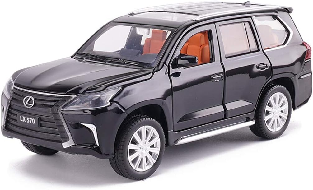 KKD Scale Model Simulation Vehicle Simulation Model Car Alloy Car Model Car Lexus LX570 1:32 Children's Toys Holiday Gifts Home Decoration Collection Hobby (Color : Black)