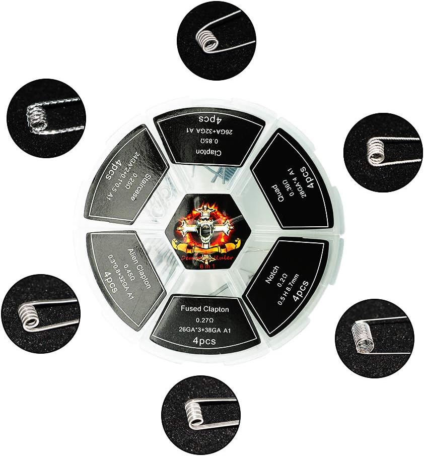 Kanthal A1 Material Prebuilt Coils 6 in 1 Kit for Craft Hobby Use