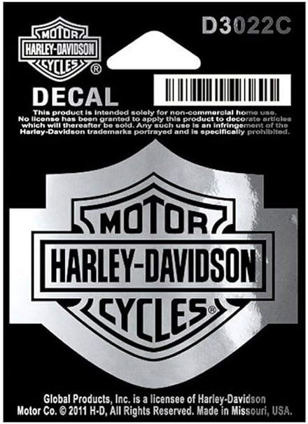 Amazon Harley Davidson ハーレーダビッドソン ナイトライダー ロゴデカール 反射板 Harley Davidson Bar Shield Logo Chrome Decal Sm 2 25 X 1 75 Inches D3022c ステッカー デカール 車 バイク