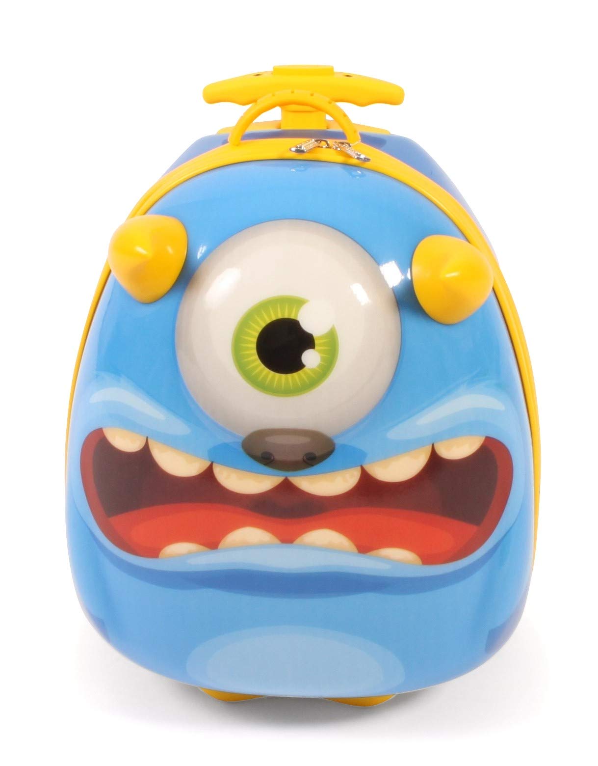 Bayer Chic 2000 Bouncie Kinder-Trolley mit 3D-Monster-Motiv, Kindergepäck Children's Luggage 40 Centimeters 12 Blue (Monster)