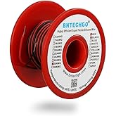 BNTECHGO 28 Gauge Silicone Wire Spool Red and Black Each 50ft 2 Separate Wires Flexible 28 AWG Stranded Tinned Copper Wire
