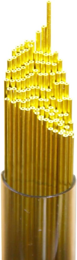 Wire Guy Supply 0.5mm Brass Single Channel EDM Drill Tubes 400mm (100 Pieces) Small Micro Hole Popper Electrodes Rods