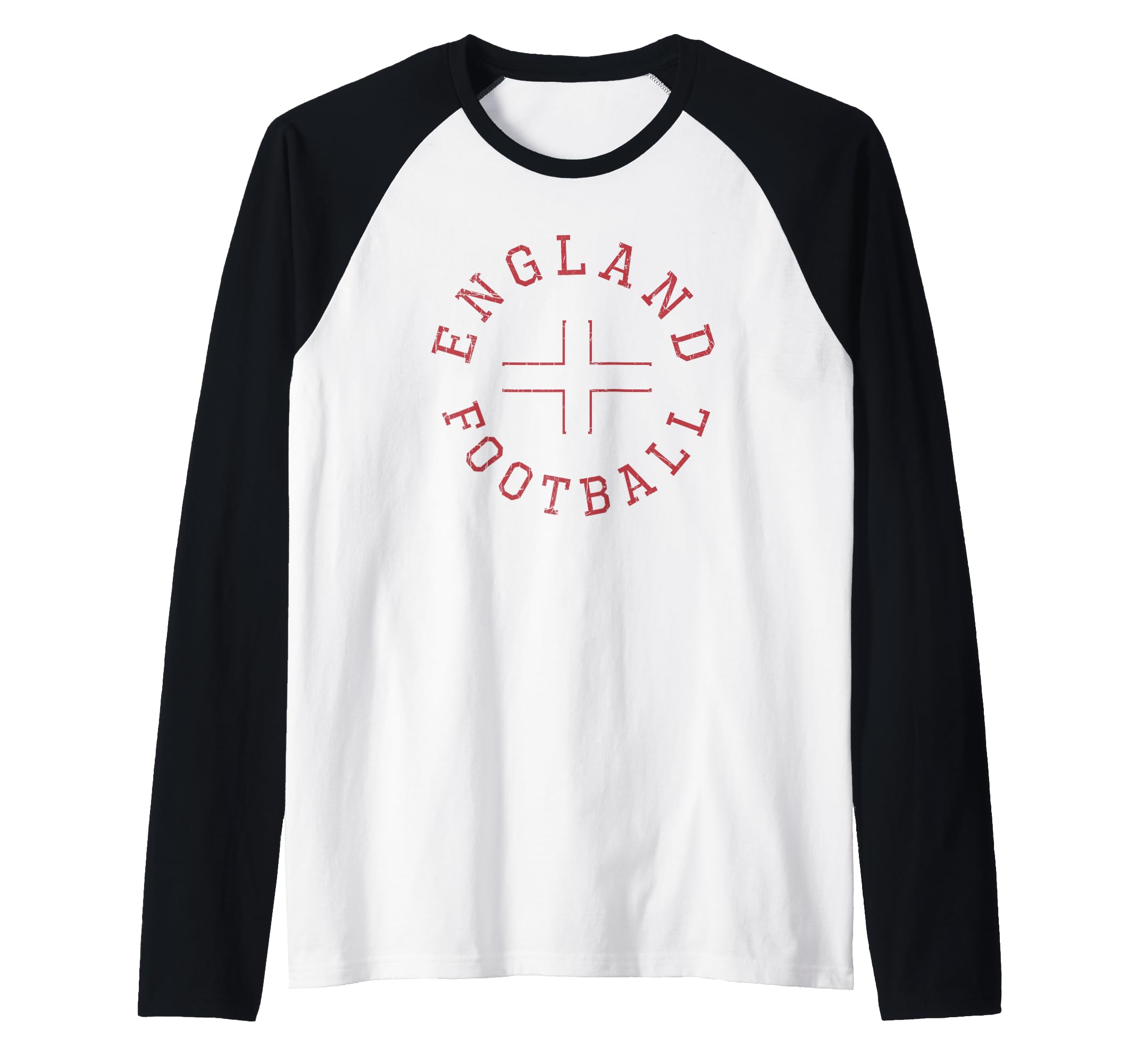 Trendy England Football Circle Raglan Baseball Tee