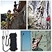 GINEE Outdoor Rock Climbing Rope 49Ft,Black Static 10mm Tree climbing Gear spikes,Rescue Safety Rappelling Rope kit,Max Tension 660 Lbs
